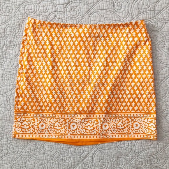 J. Crew Dresses & Skirts - NWT J. Crew Orange & White Printed Mini Skirt